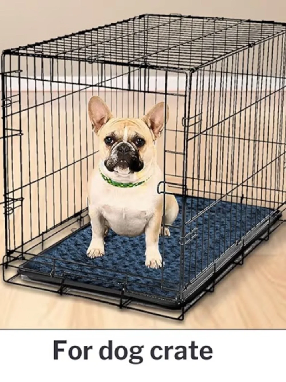 Washable Dog Bed Plush Orthopedic Outdoor Crate Mat with Non-Slip Bottom